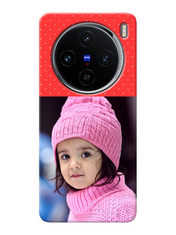 Custom Vivo X100 5G personalised phone covers: Red Pattern Design