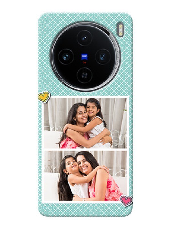 Custom Vivo X100 5G Custom Phone Cases: 2 Image Holder with Pattern Design