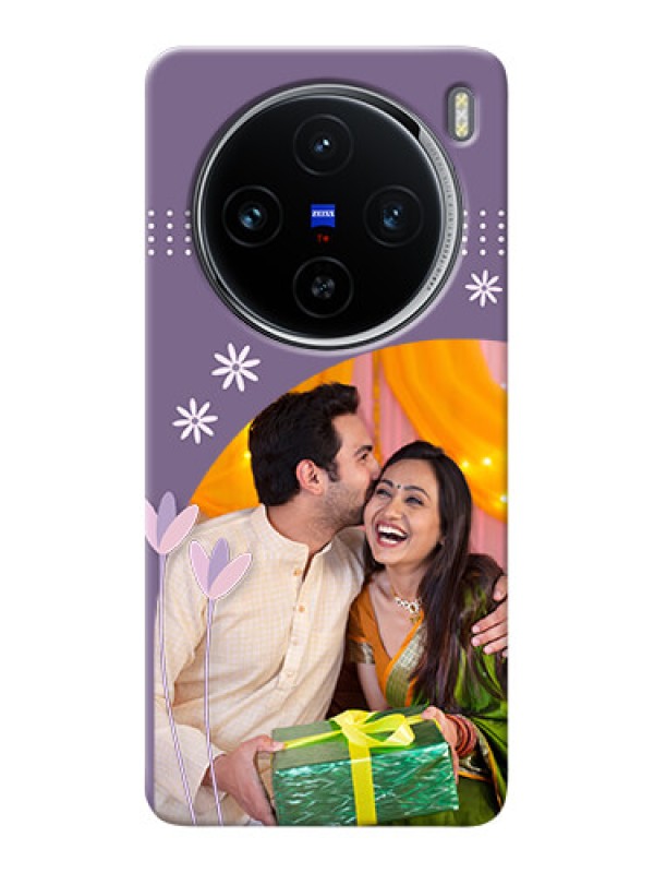 Custom Vivo X100 5G Phone covers for girls: lavender flowers design