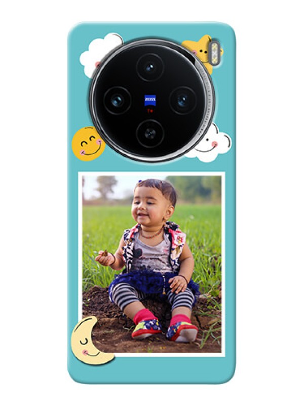 Custom Vivo X100 5G Personalised Phone Cases: Smiley Kids Stars Design