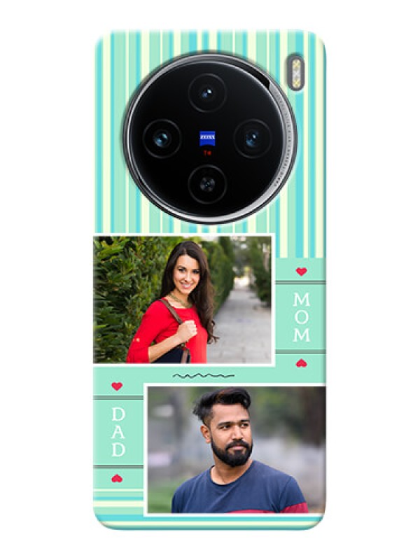 Custom Vivo X100 5G custom mobile phone covers: Mom & Dad Pic Design