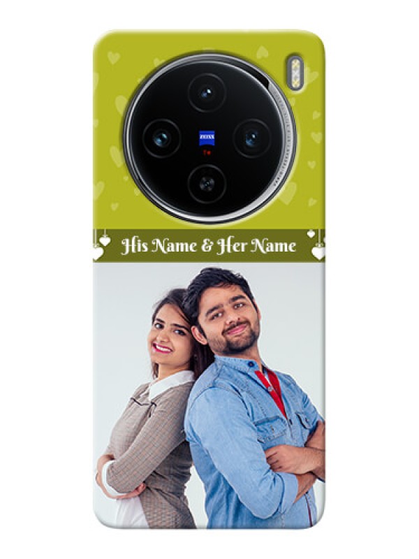 Custom Vivo X100 5G custom mobile covers: You & Me Heart Design