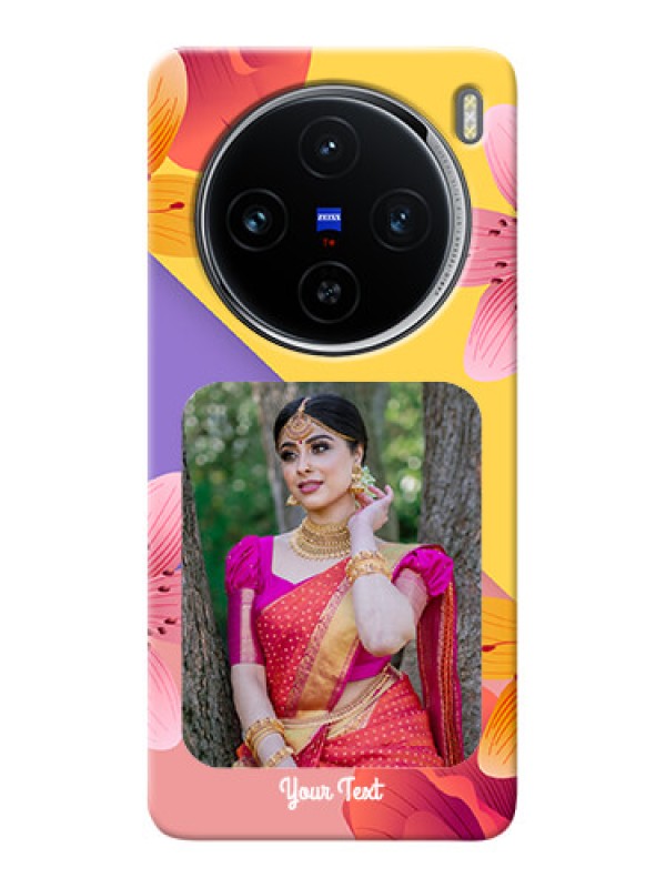 Custom Vivo X100 5G Mobile Covers: 3 Image With Vintage Floral Design