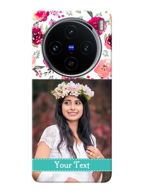 Custom Vivo X100 5G Personalized Mobile Cases: Watercolor Floral Design