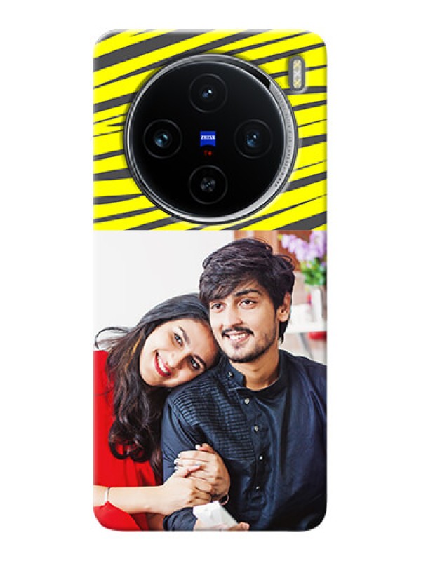 Custom Vivo X100 5G Personalised mobile covers: Yellow Abstract Design