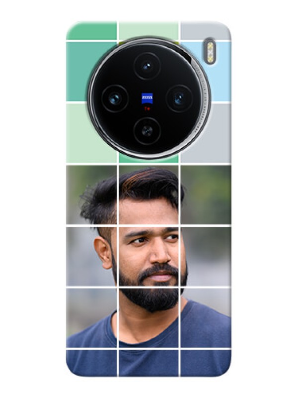 Custom Vivo X100 5G personalised phone covers with white box pattern