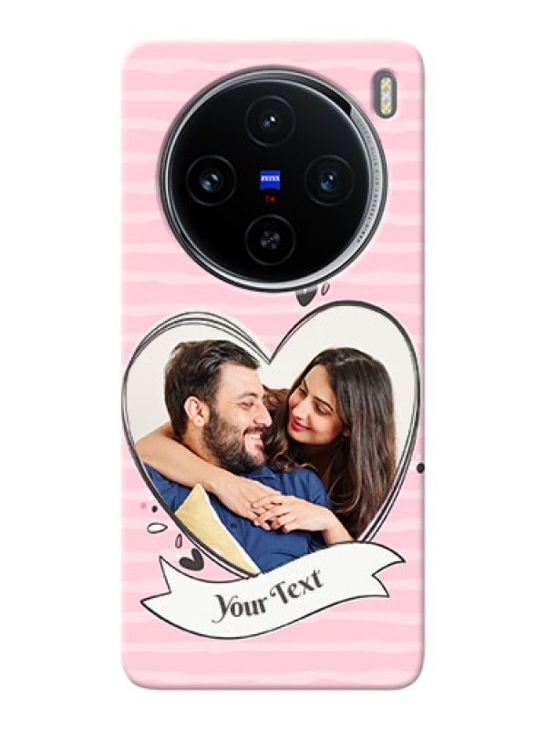 Custom Vivo X100 5G custom mobile phone covers: Vintage Heart Design