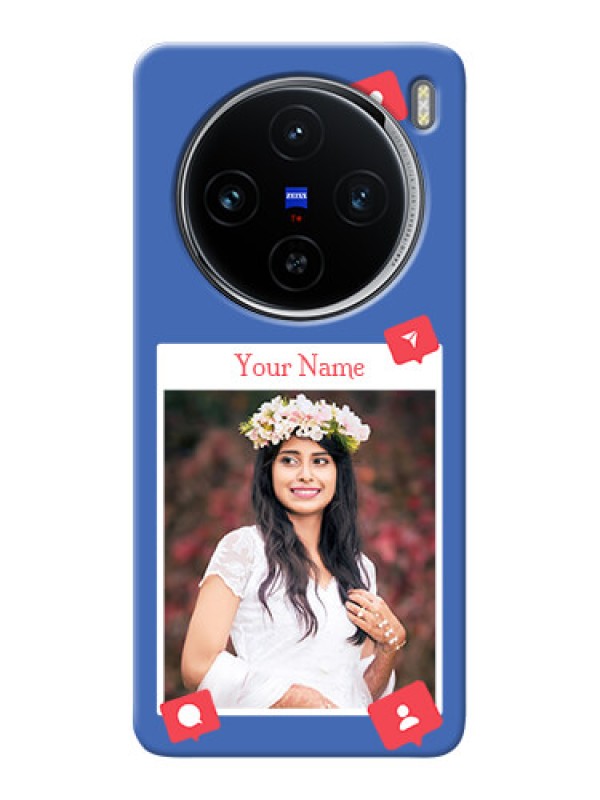 Custom Vivo X100 5G Custom Phone Case with Like Share And Comment Design