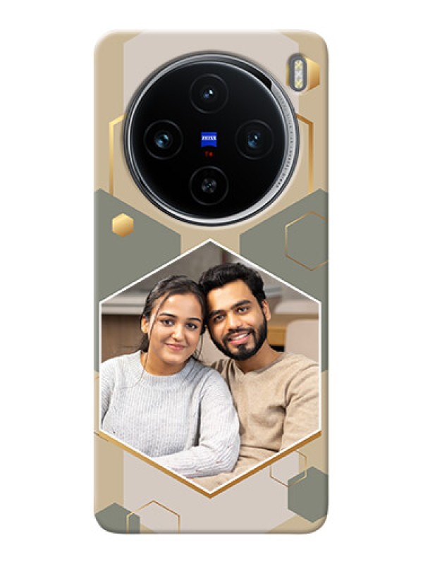 Custom Vivo X100 5G Photo Printing on Case with Stylish Hexagon Pattern Design
