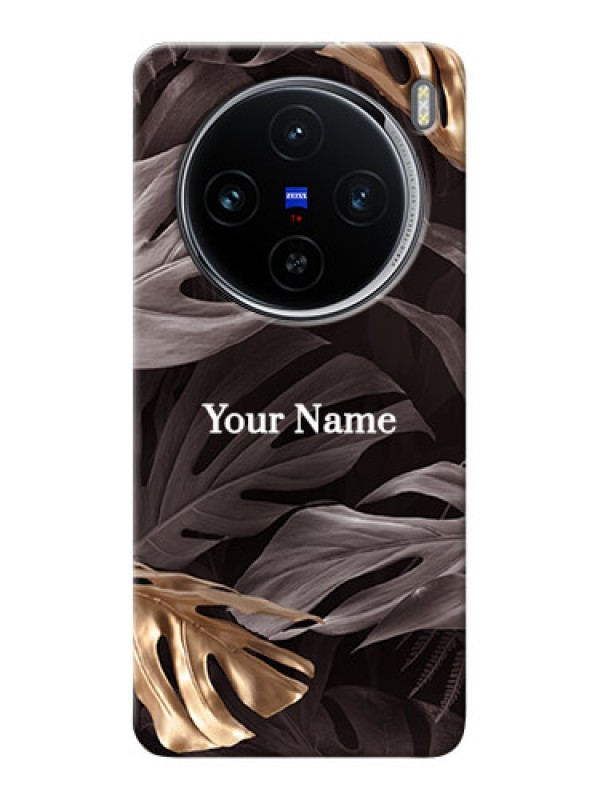 Custom Vivo X100 5G Personalised Phone Case with Wild Leaves digital paint Design