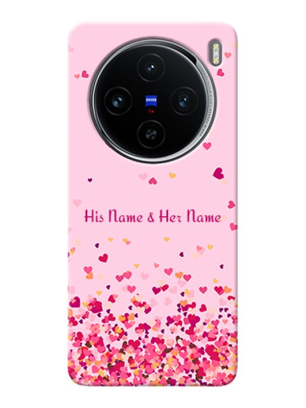 Custom Vivo X100 5G Photo Printing on Case with Floating Hearts Design