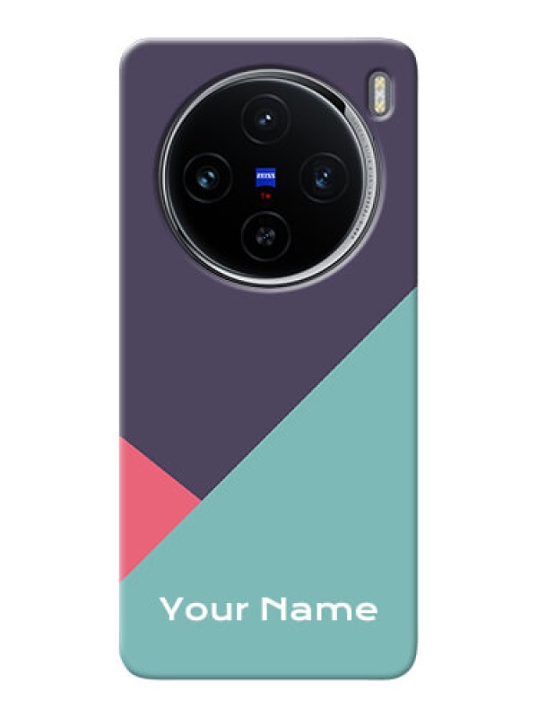 Custom Vivo X100 5G Custom Mobile Case with Tri Color abstract Design