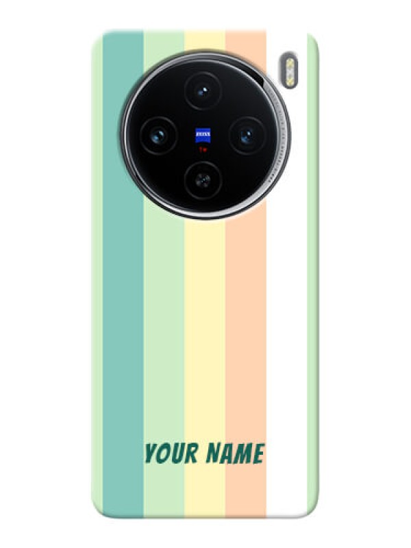 Custom Vivo X100 5G Photo Printing on Case with Multiwithcolour Stripes Design