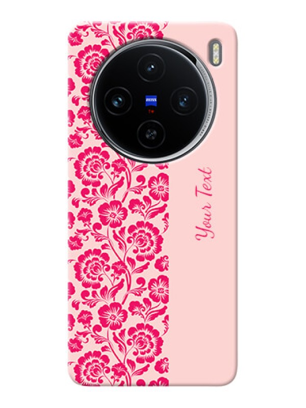 Custom Vivo X100 5G Custom Phone Case with Attractive Floral Pattern Design