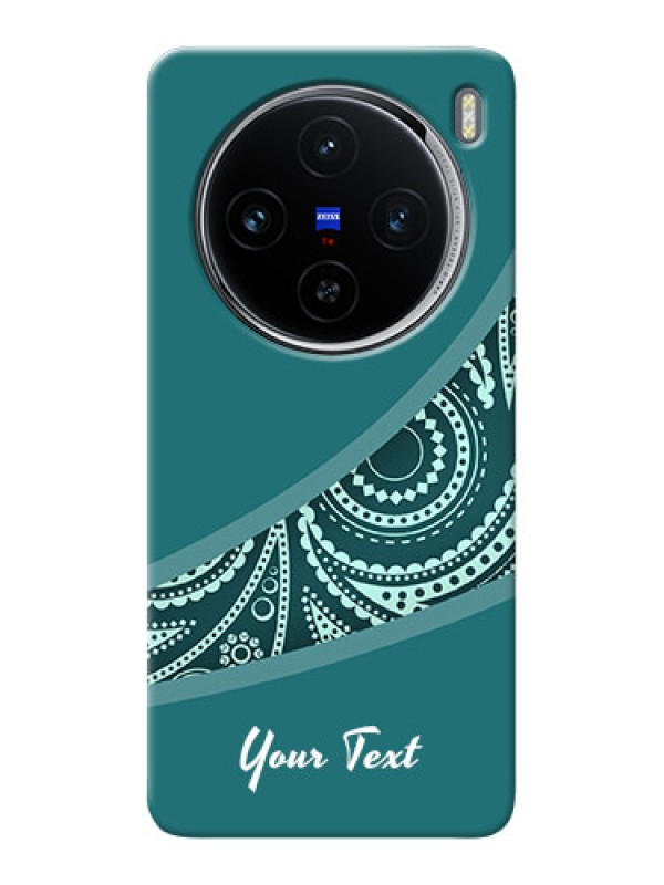Custom Vivo X100 5G Photo Printing on Case with semi visible floral Design