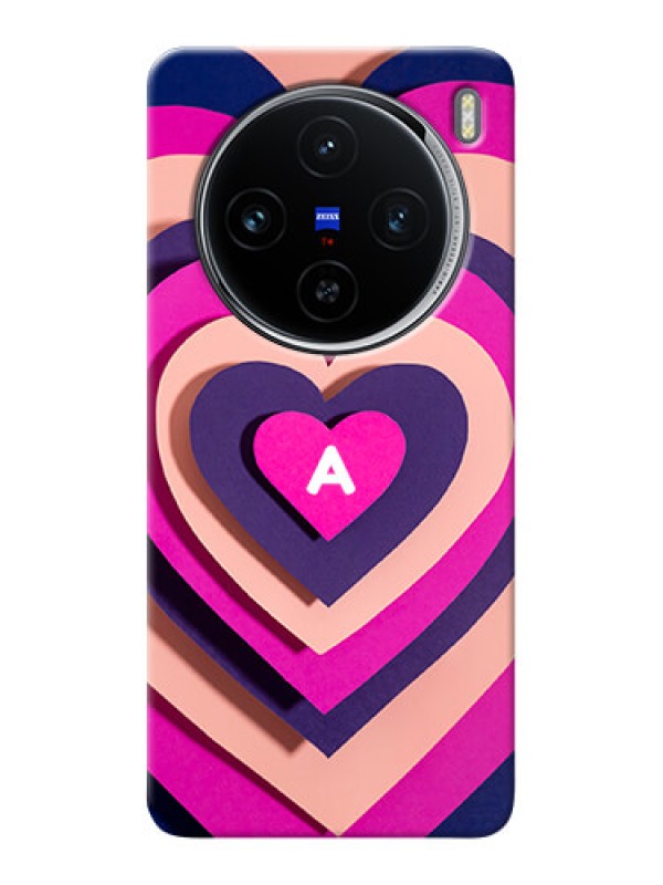 Custom Vivo X100 5G Custom Mobile Case with Cute Heart Pattern Design