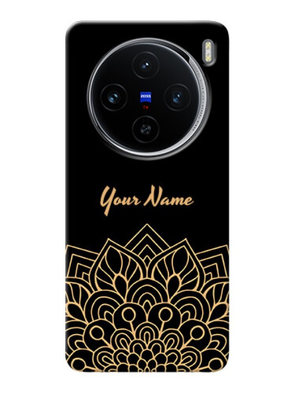 Custom Vivo X100 5G Custom Phone Case with Golden mandala Design