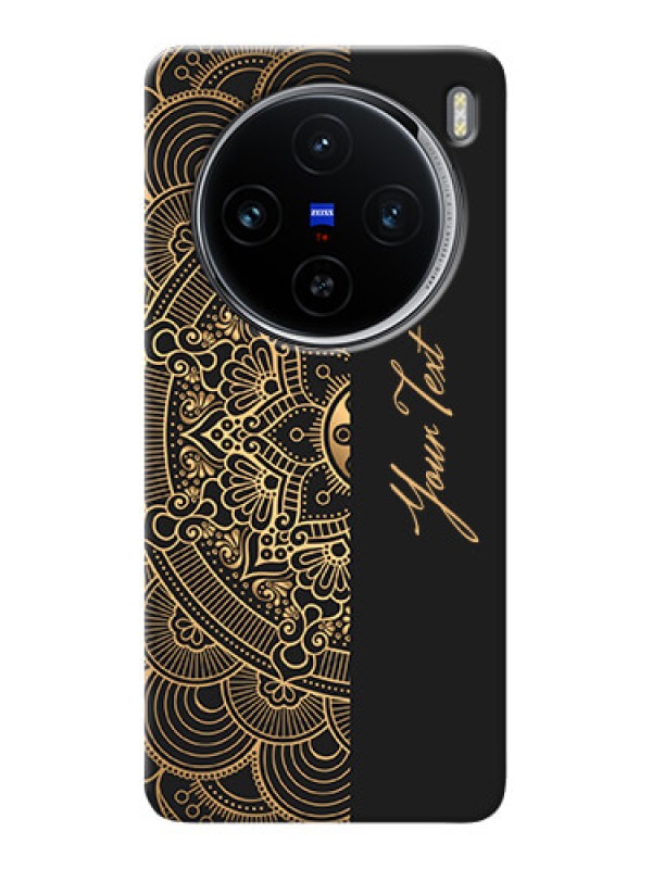 Custom Vivo X100 5G Photo Printing on Case with Mandala art with custom text Design