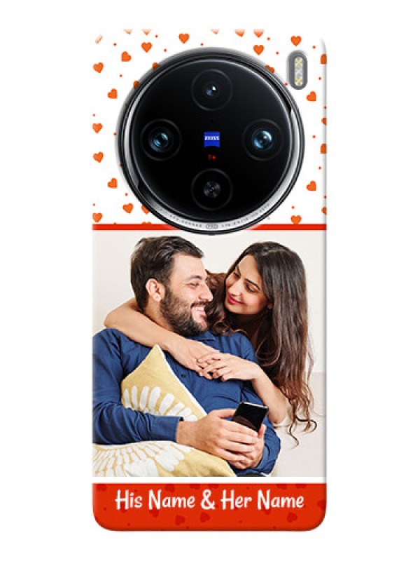 Custom Vivo X100 Pro 5G Phone Back Covers: Orange Love Symbol Design