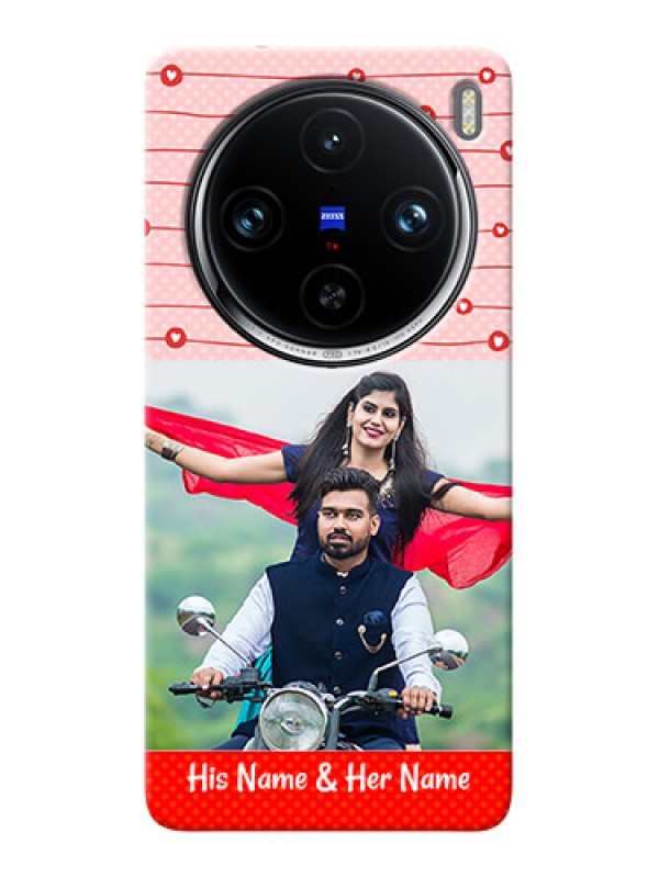 Custom Vivo X100 Pro 5G Custom Phone Cases: Red Pattern Case Design