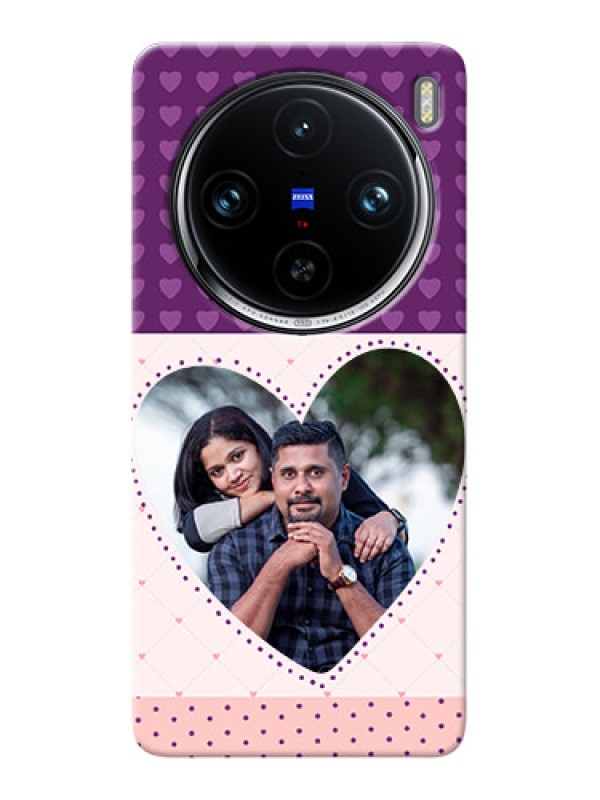 Custom Vivo X100 Pro 5G Mobile Back Covers: Violet Love Dots Design