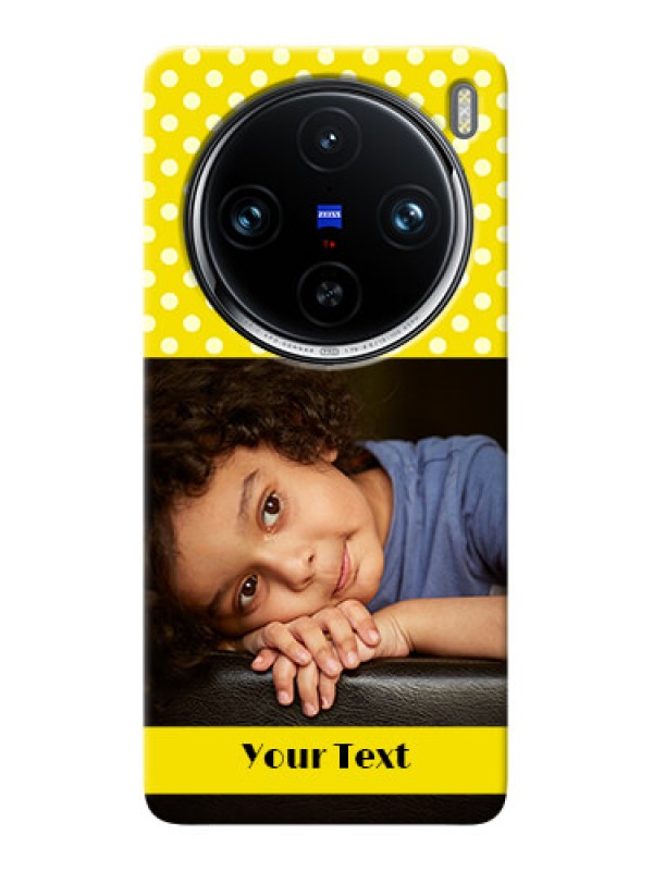 Custom Vivo X100 Pro 5G Custom Mobile Covers: Bright Yellow Case Design