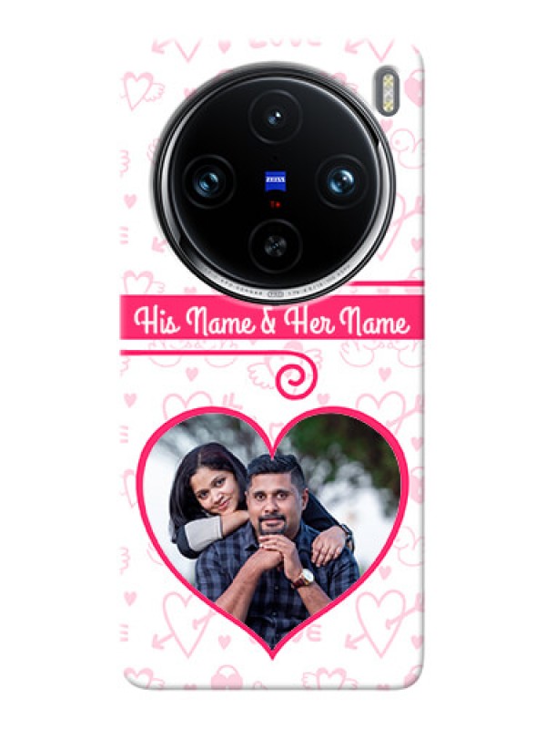 Custom Vivo X100 Pro 5G Personalized Phone Cases: Heart Shape Love Design