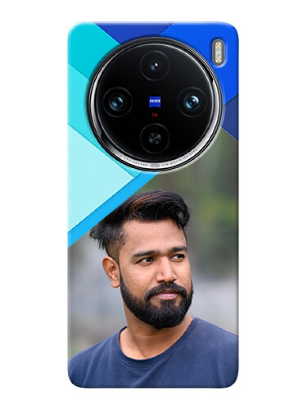 Custom Vivo X100 Pro 5G Phone Cases Online: Blue Abstract Cover Design