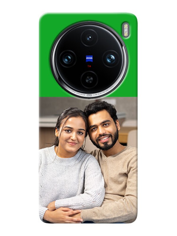 Custom Vivo X100 Pro 5G Personalised mobile covers: Green Pattern Design