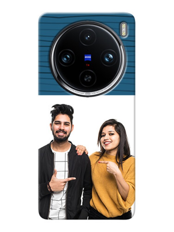 Custom Vivo X100 Pro 5G Custom Phone Cases: Blue Pattern Cover Design