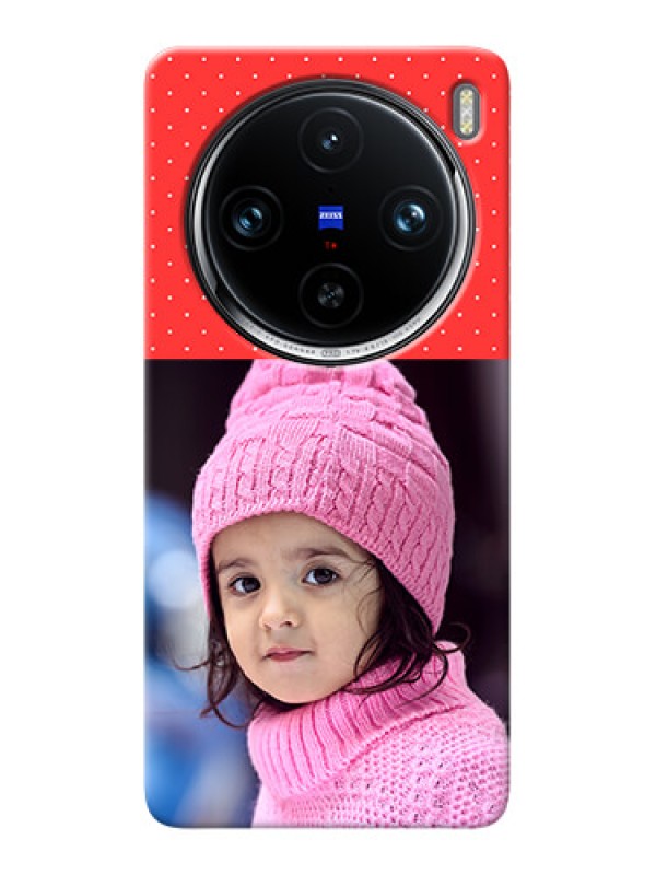 Custom Vivo X100 Pro 5G personalised phone covers: Red Pattern Design