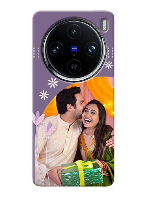 Custom Vivo X100 Pro 5G Phone covers for girls: lavender flowers design