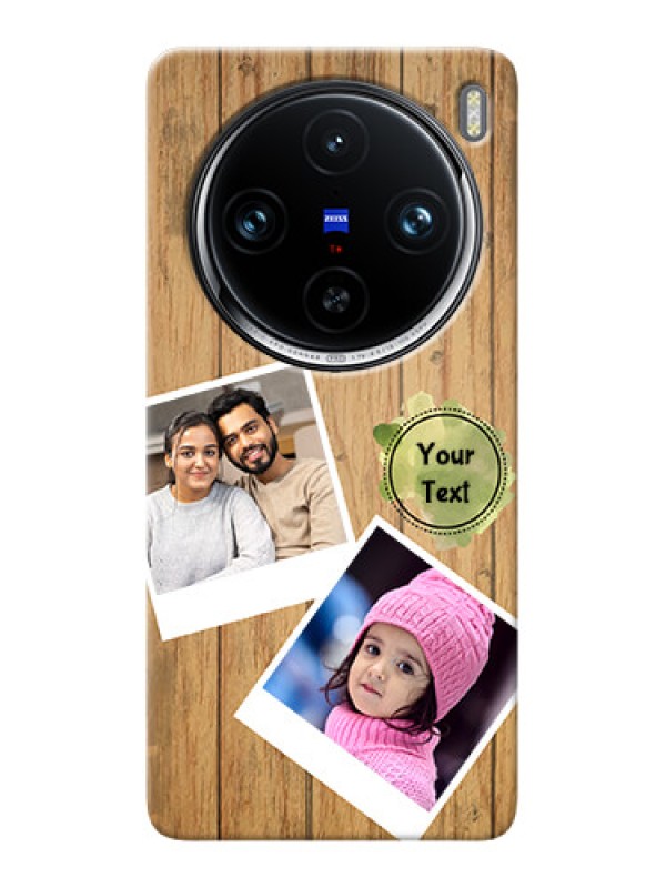 Custom Vivo X100 Pro 5G Custom Mobile Phone Covers: Wooden Texture Design