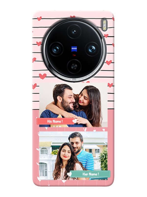 Custom Vivo X100 Pro 5G custom mobile covers: Photo with Heart Design