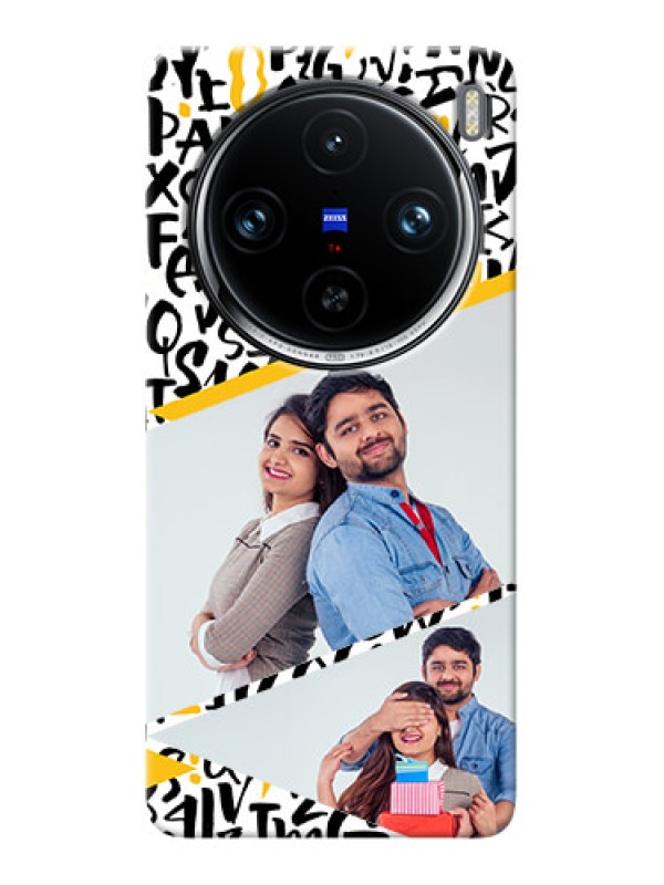 Custom Vivo X100 Pro 5G Phone Back Covers: Letters Pattern Design