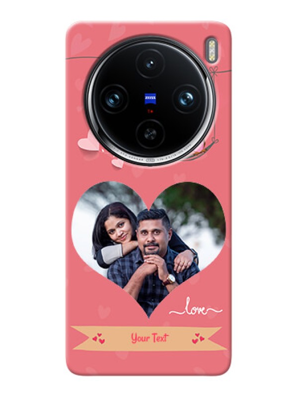 Custom Vivo X100 Pro 5G custom phone covers: Peach Color Love Design