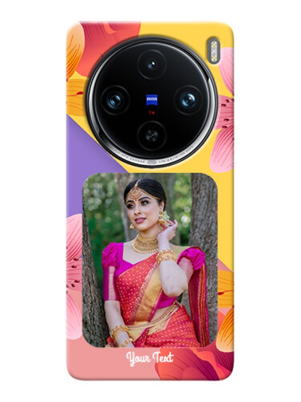 Custom Vivo X100 Pro 5G Mobile Covers: 3 Image With Vintage Floral Design