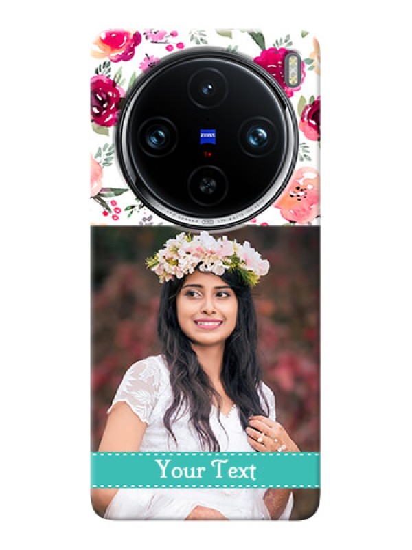 Custom Vivo X100 Pro 5G Personalized Mobile Cases: Watercolor Floral Design