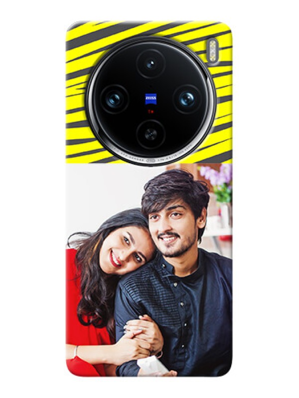 Custom Vivo X100 Pro 5G Personalised mobile covers: Yellow Abstract Design