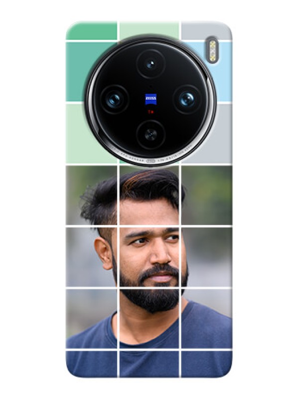 Custom Vivo X100 Pro 5G personalised phone covers with white box pattern