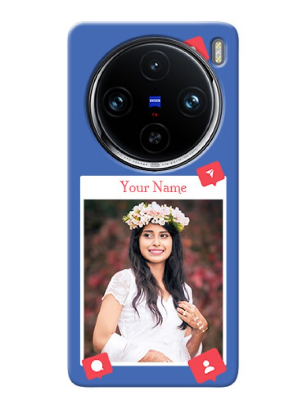 Custom Vivo X100 Pro 5G Custom Phone Case with Like Share And Comment Design