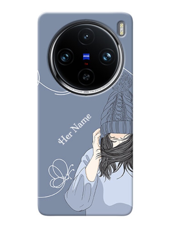 Custom Vivo X100 Pro 5G Custom Mobile Case with Girl in winter outfit Design