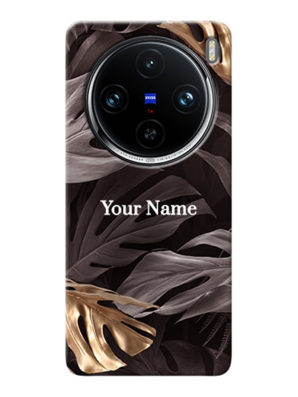 Custom Vivo X100 Pro 5G Personalised Phone Case with Wild Leaves digital paint Design