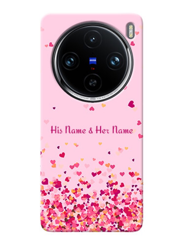 Custom Vivo X100 Pro 5G Photo Printing on Case with Floating Hearts Design