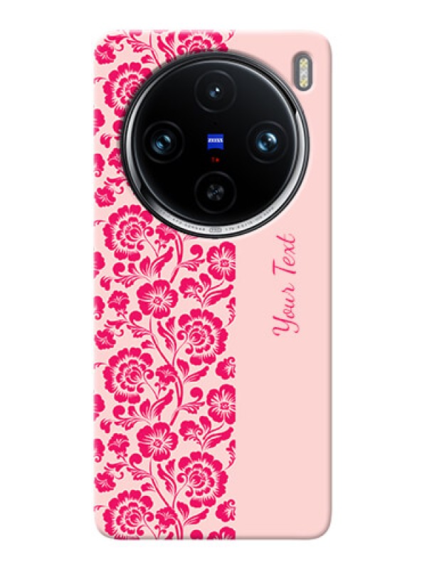 Custom Vivo X100 Pro 5G Custom Phone Case with Attractive Floral Pattern Design