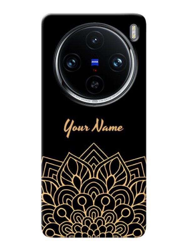 Custom Vivo X100 Pro 5G Custom Phone Case with Golden mandala Design