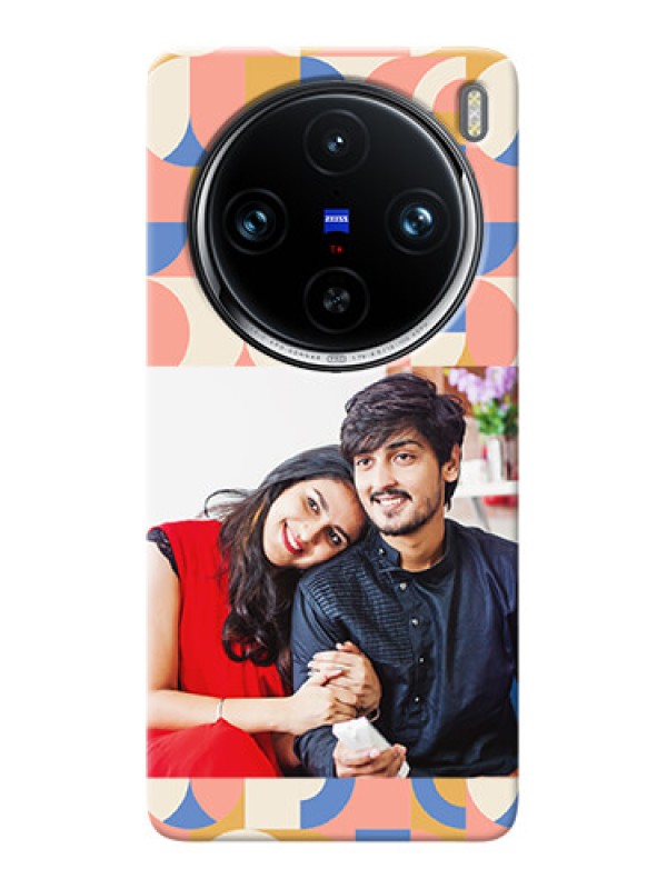 Custom Vivo X100 Pro 5G Photo Printing on Case with Semiwithcircle Maze Pattern Design