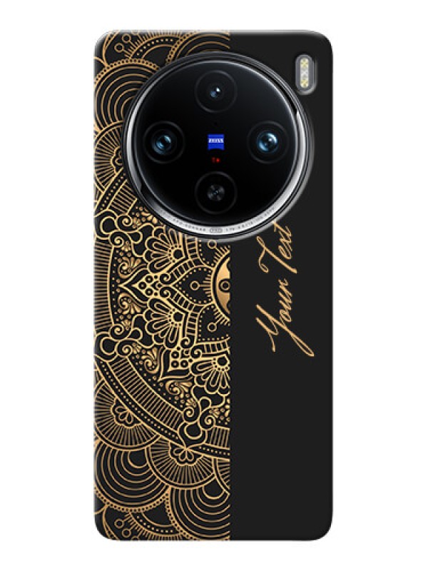 Custom Vivo X100 Pro 5G Photo Printing on Case with Mandala art with custom text Design