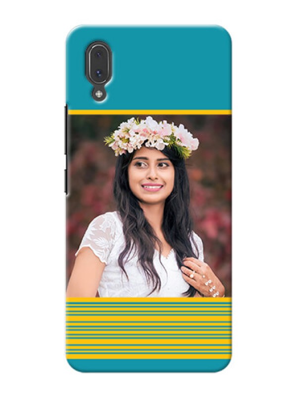 Custom Vivo X21 personalized phone covers: Yellow & Blue Design 