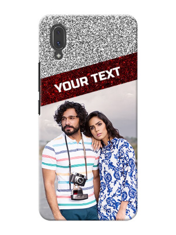 Custom Vivo X21 Mobile Cases: Image Holder with Glitter Strip Design